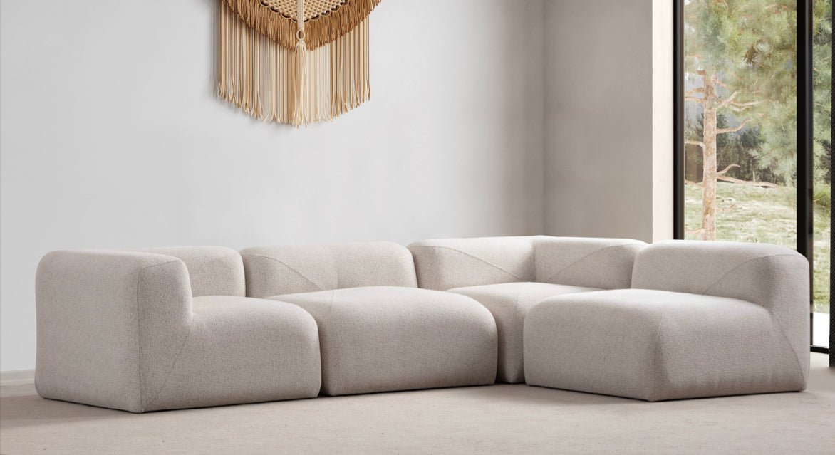 Canapé Nuage chenille blanc cassé