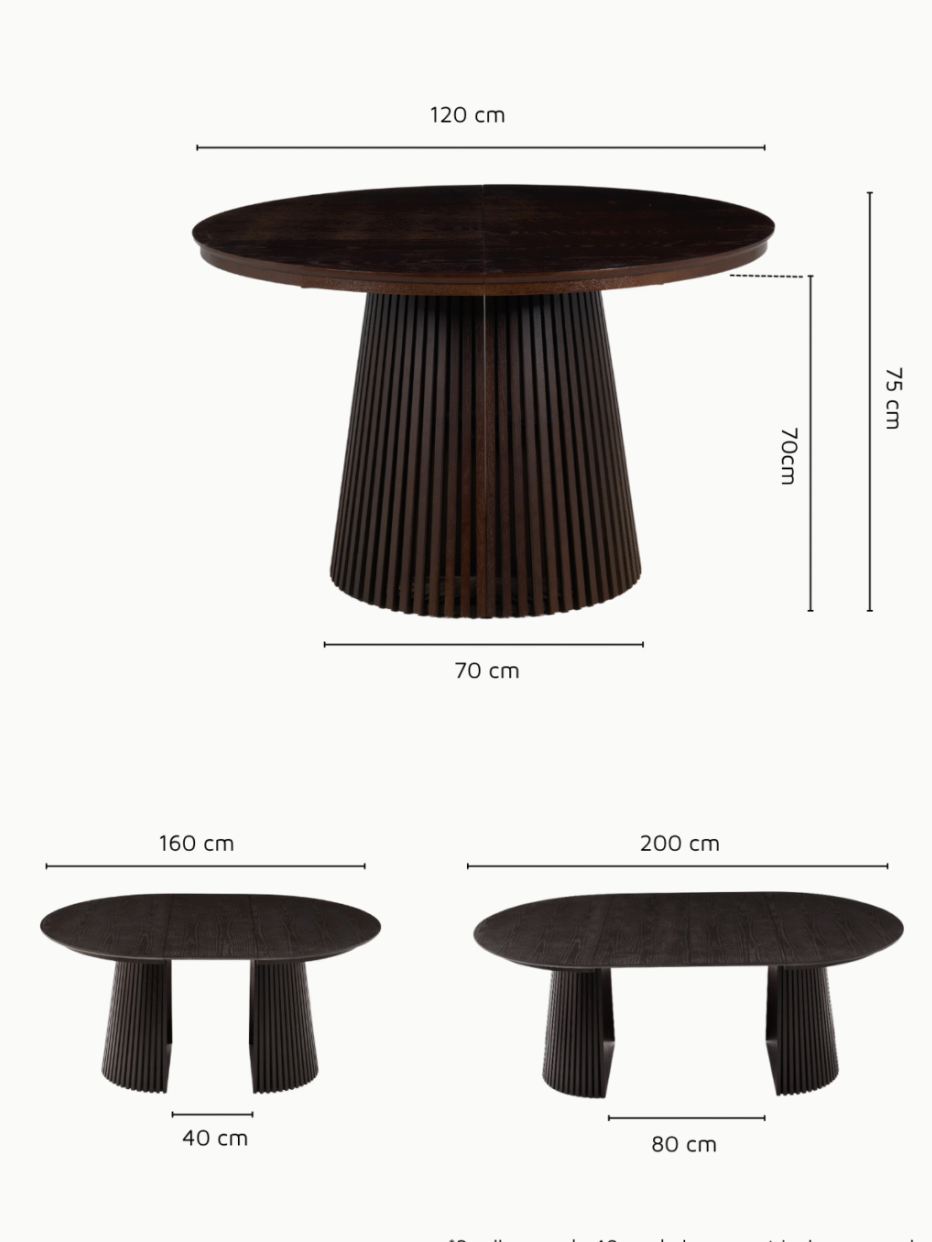 Table repas extensible Anna