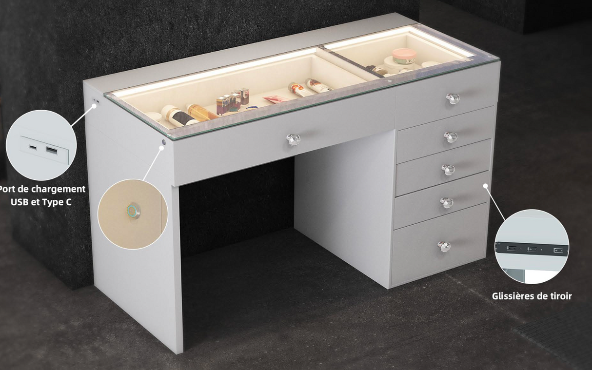 Coiffeuse 6 tiroirs