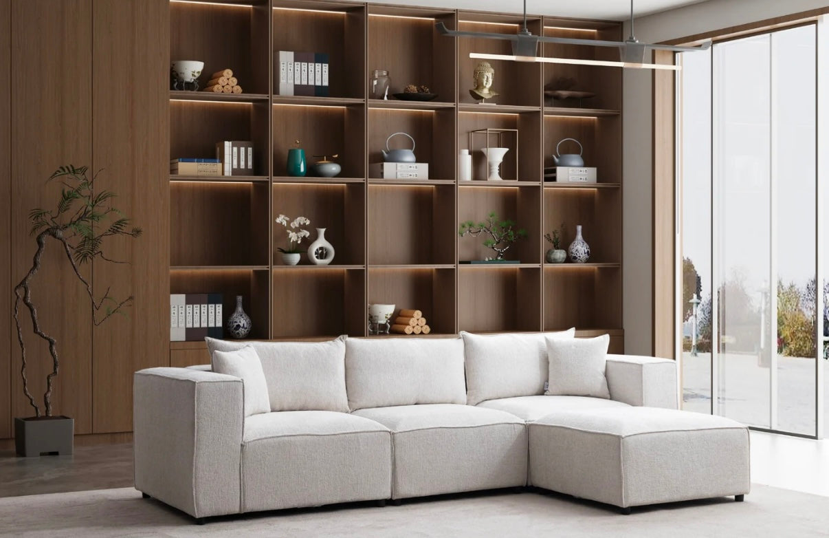 Canapé Élégance Chenille Modulable 3+1