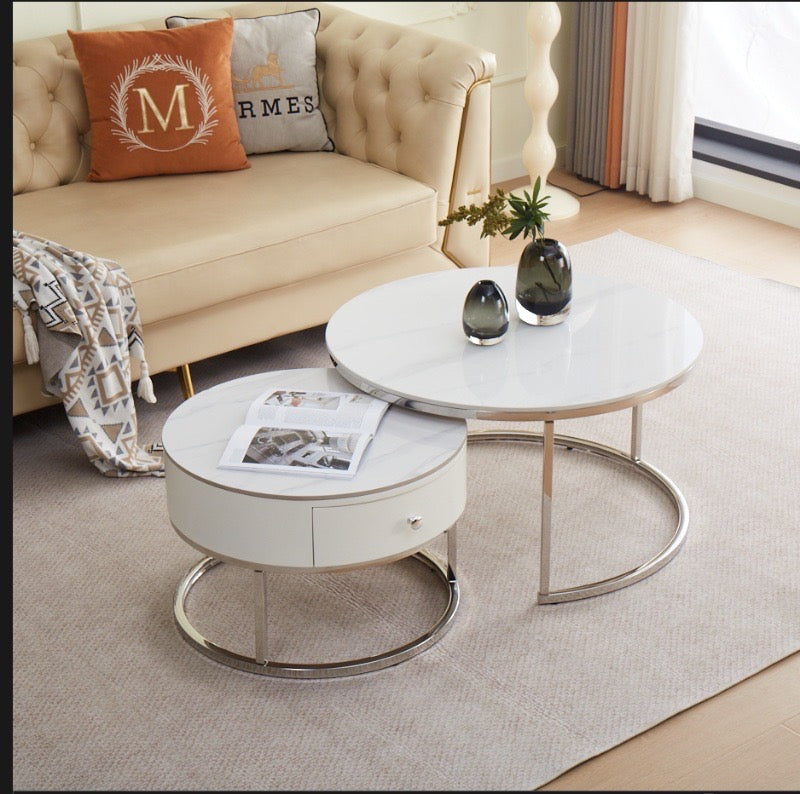 Table basse gigogne Novela tiroir