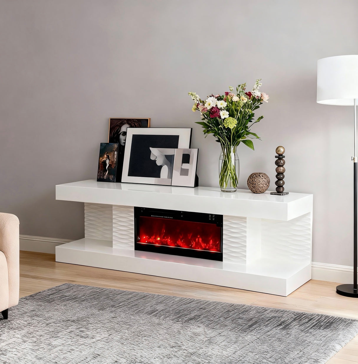 Meuble TV Cheminée KATTY