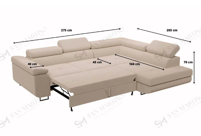 Canapé d'angle convertible TONY
