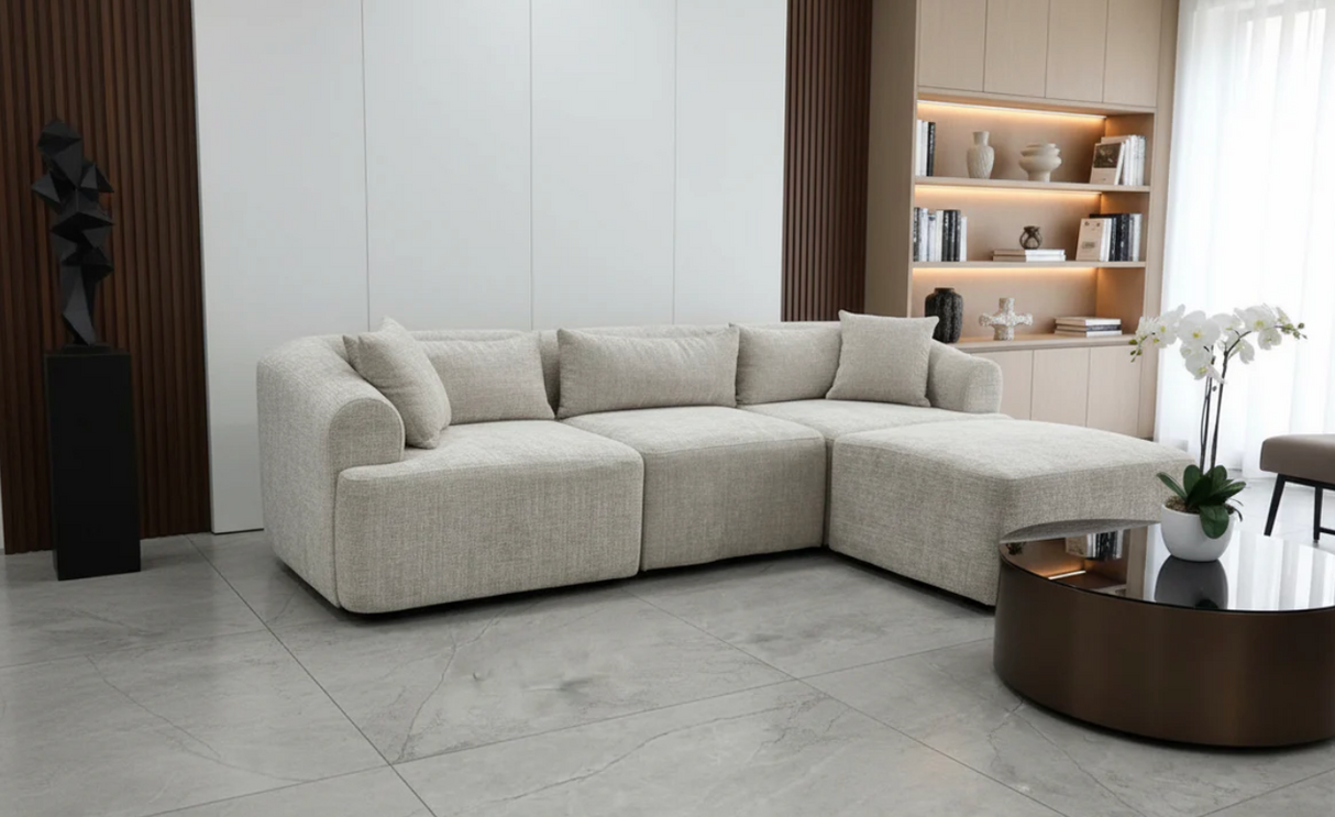 Canapé Mila tissu marbella crème