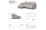 Canapé d'angle convertible Porto