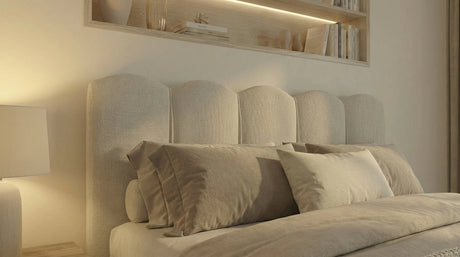 Lit coffre Eva blanc cassé